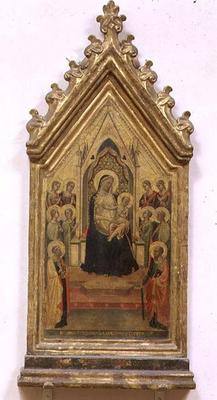 Madonna and Child Enthroned with SS. Peter and Paul and Angels (tempera on panel) van Bernardo Daddi