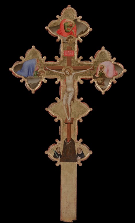 Portable, Double Sided Cross (verso) van Bernardo Daddi