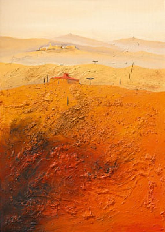 Mediterrane Landschaft 1 van Bernhard Gerner