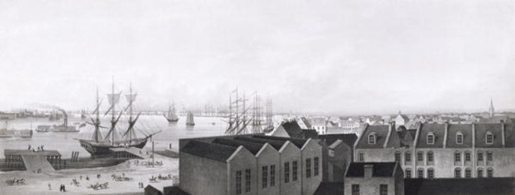 View of New Orleans taken from the Lower Cotton Press, 1860 (aquatint) van Bernhard J. Dondorf