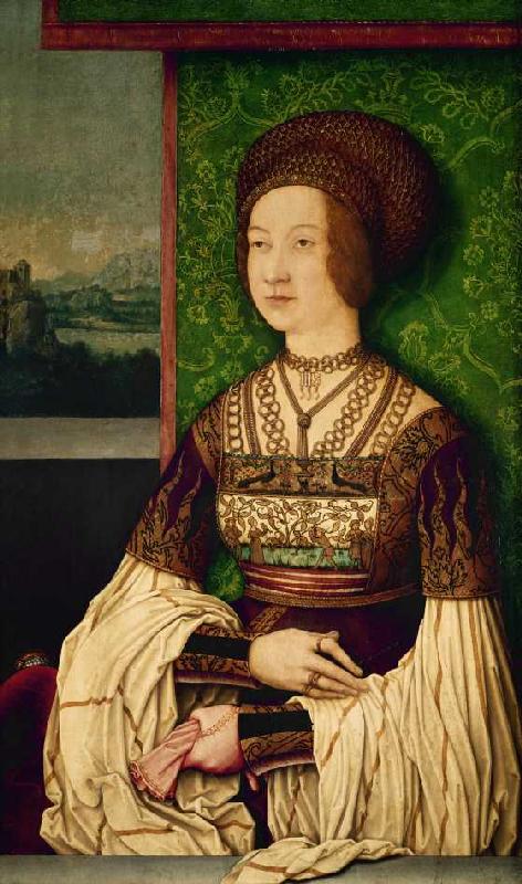Bianca Maria Sforza, zweite Frau Kaiser Maximilians I van Bernhard Strigel