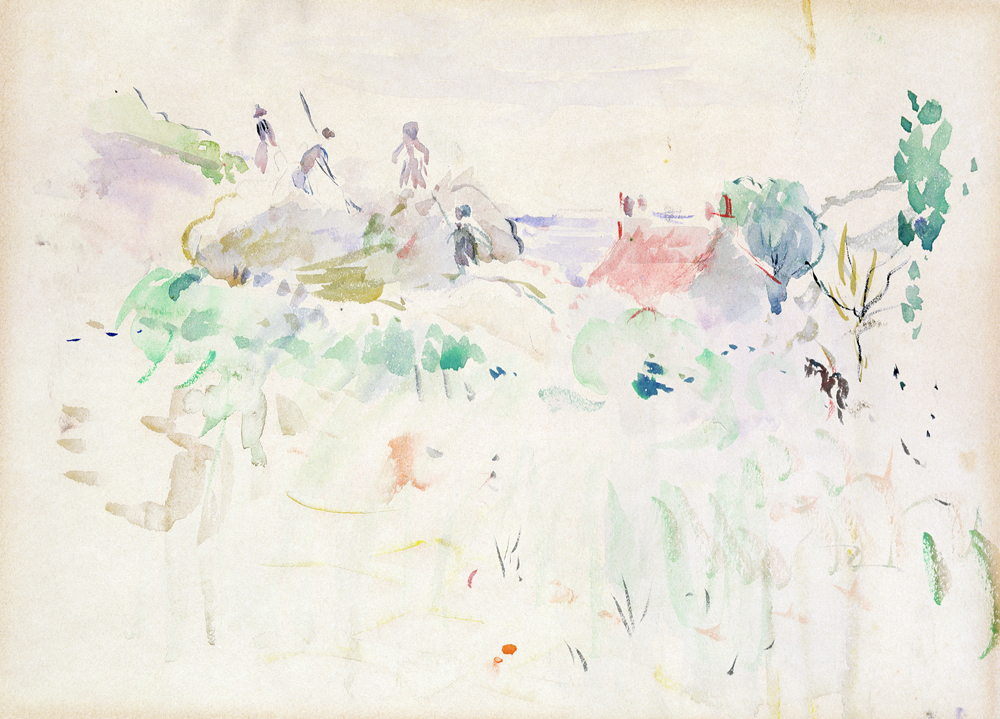 The Haystacks in Jersey van Berthe Morisot