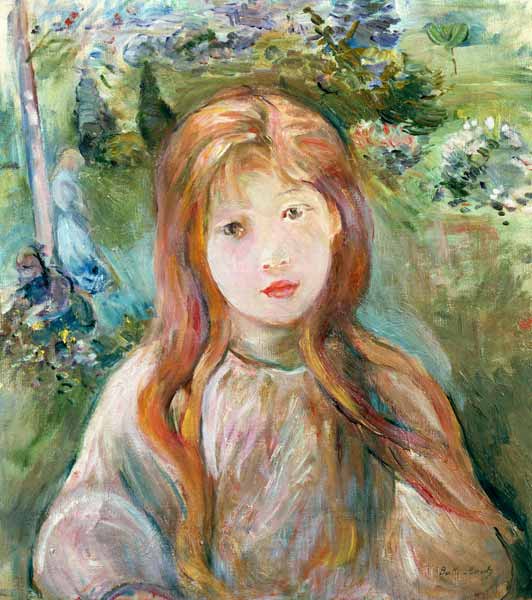 Little Girl at Mesnil van Berthe Morisot