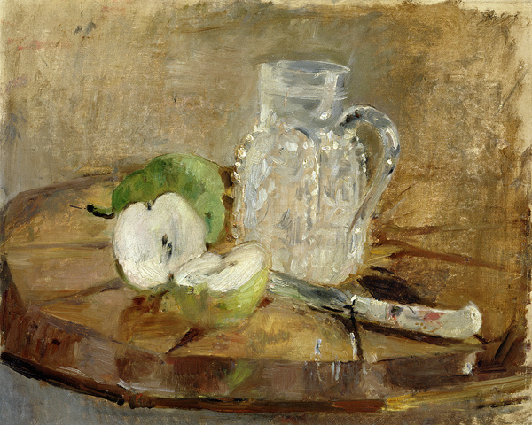 Still Life with a Cut Apple and a Pitcher van Berthe Morisot