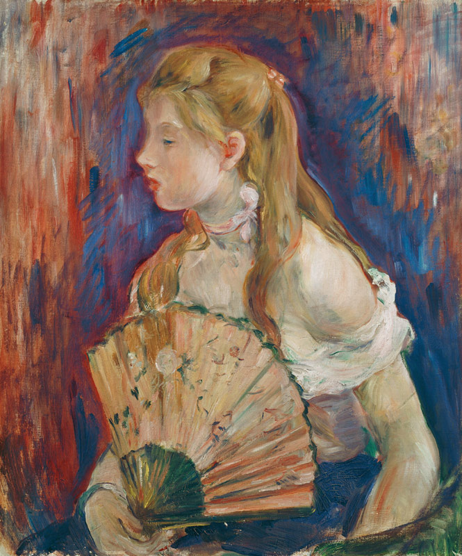 Young Girl with a Fan van Berthe Morisot