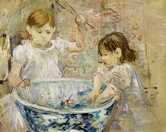 Children at the Basin van Berthe Morisot