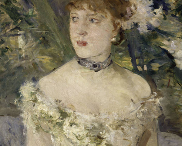 Morisot/Junge Frau i.Ballkleid/Det./1879 van Berthe Morisot
