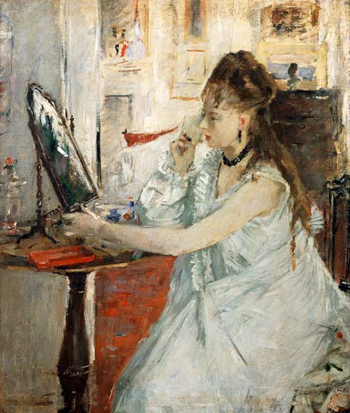 Young Woman Powdering her Face van Berthe Morisot