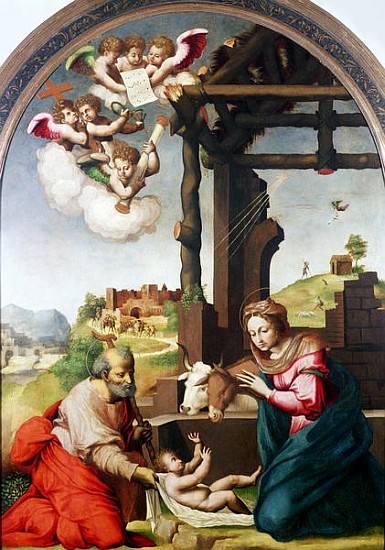 Adoration of the Holy Child van Biagio Pupini