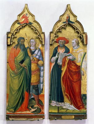 St. Andrew, St. Michael, St. Jerome and St. Lawrence (tempera on panel) van Bicci  di Lorenzo