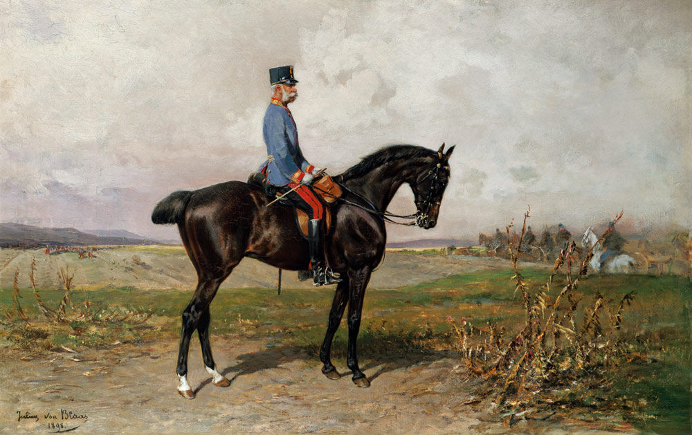 Franz Joseph, Equestrian Portrait van Blaas