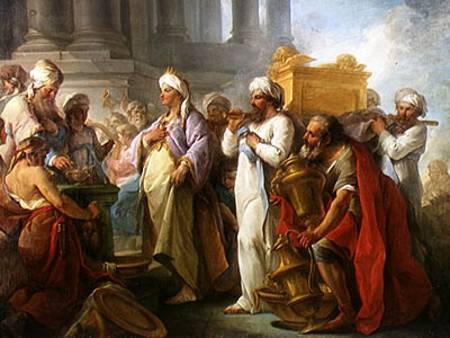 Solomon Before the Ark of the Covenant van Blaise Nicolas Le Sueur