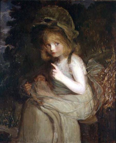 Hush - a girl with a doll van Blanche Jenkins