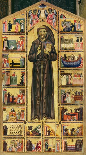 Tafelbild: Der hl. Franziskus von Assisi. - van Bonaventura Berlinghieri
