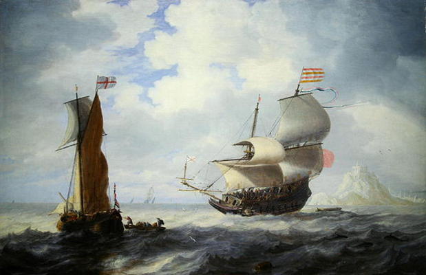 A Marine (oil on canvas) van Bonaventura Peeters