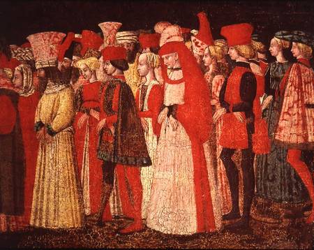 People of the Court of the Sforza Family  (detail) van Bonifacio Bembo