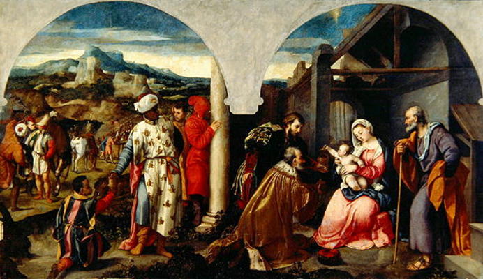 Adoration of the Magi (oil on canvas) van Bonifacio  Veronese