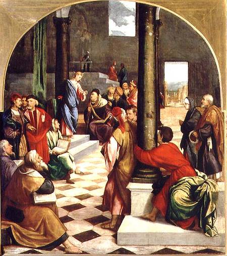 Christ Among the Doctors van Bonifacio  Veronese