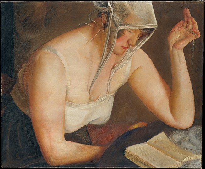 Woman Reading van Boris Dimitrijew. Grigorjew