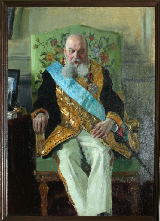 Portrait of Count Dmitri Martynovich Solski (1833-1910) van Boris Michailowitsch Kustodiew