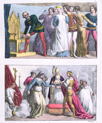 Institution of the Order of the Garter by Edward III (1312-77) in 1348 and the marriage of Henry I ( van Bramatti