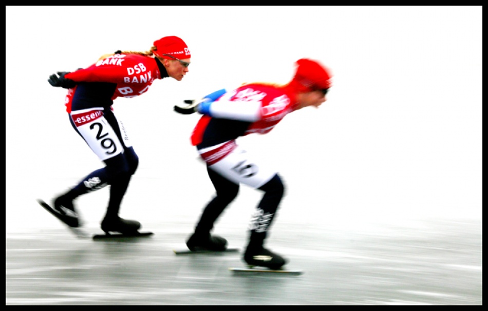 Speed-skating van Bror Johansson