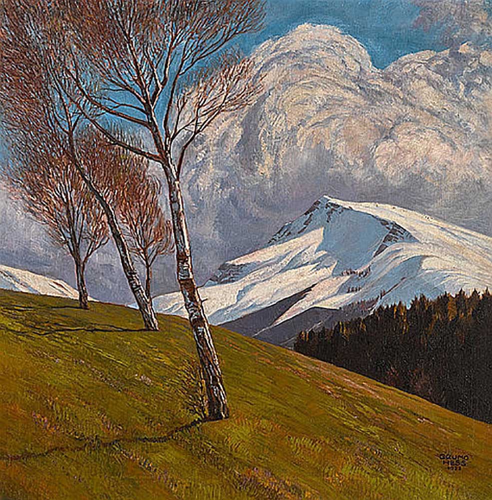 mountain landscape van Bruno Hess