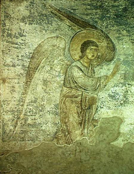 The Archangel Gabriel, detail from the chapel interior van Byzantine