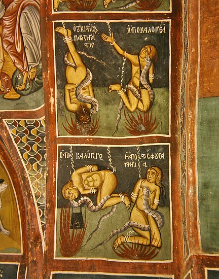 The Damned: The Usurer and the Sinful Nun (above), the Lapsed priest and the Bad Mother (below) van Byzantine