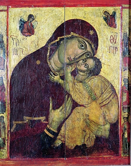 The Virgin Eleousa, from Nessebar, Bulgaria, 13th-14th century van Byzantine