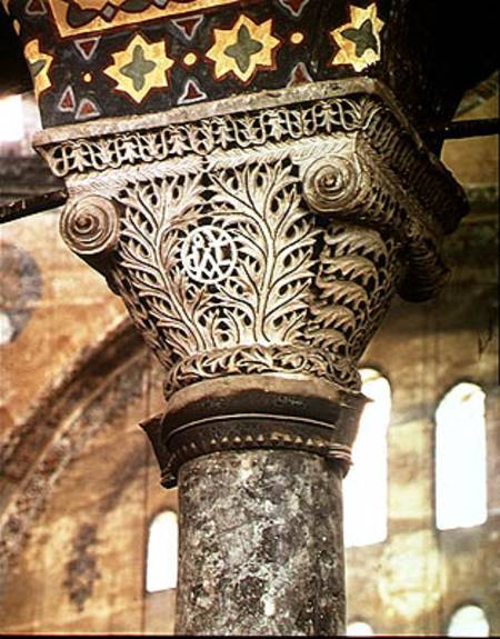 Carved capital from the interior van Byzantine School