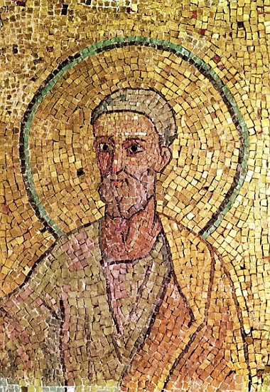 Detail of St. Peter, from the Crypt of St. Peter, c.700 AD (see also 151558) van Byzantine School
