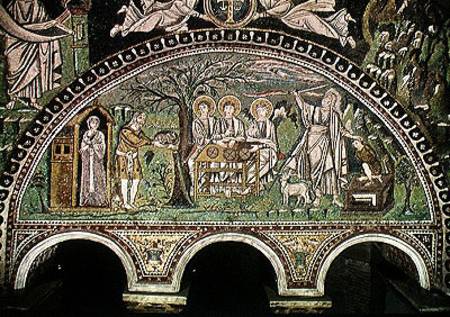 The Hospitality of Abraham and the Sacrifice of Isaac van Byzantine School