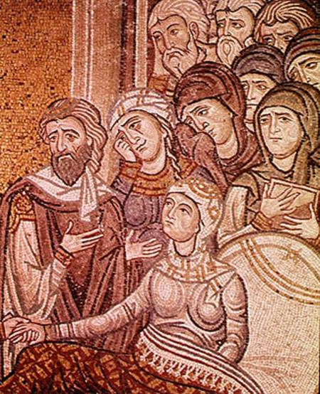 The Raising of Jairus's Daughter  (detail) van Byzantine School