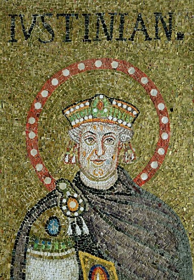 The face of Justinian van Byzantine School