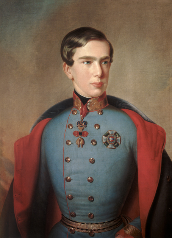 Portrait of Emperor Franz Joseph of Austria (1830-1916) aged 20 van C. Lemmermayer