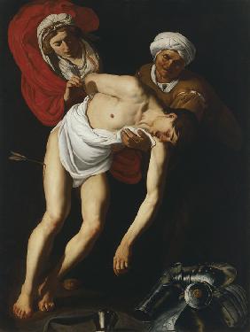 De heiligen Sebastiaan, Irene en haar dienstmeid
