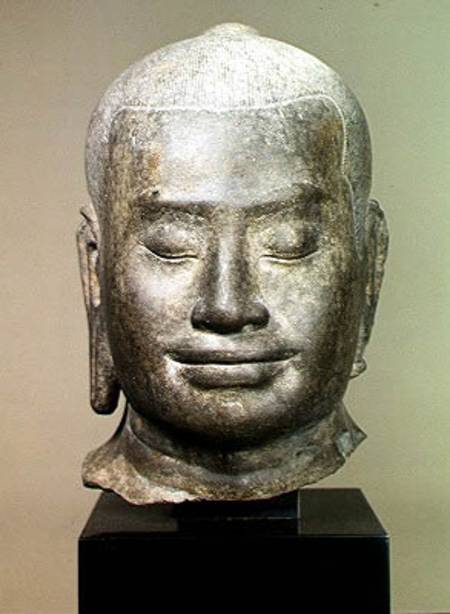 Head of King Jayavarman VII (r.1181-c.1220) van Cambodian