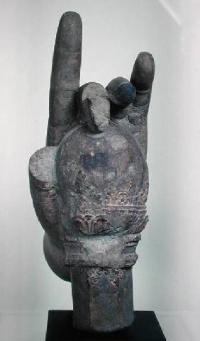 Hand from a colossal statue of Shiva, from Koh Ker, Kompong Thom Province