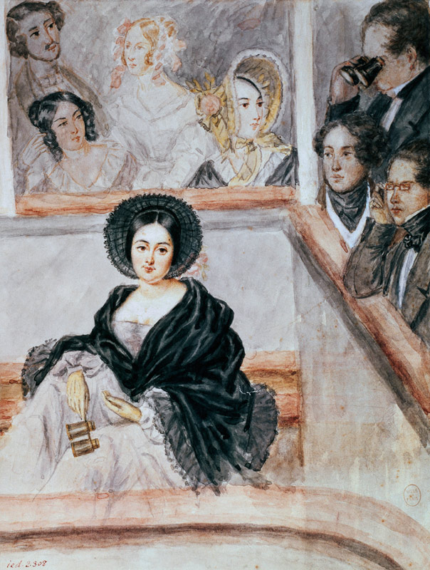 Marie Duplessis (1824-47) at the Theatre van Camille-Joseph-Etienne Roqueplan