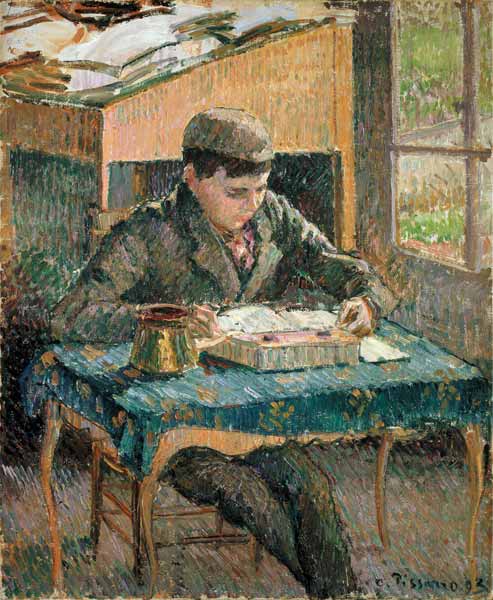 Rodo beim Lesen van Camille Pissarro