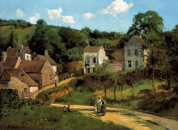 L´ Hermitage Pontoise van Camille Pissarro