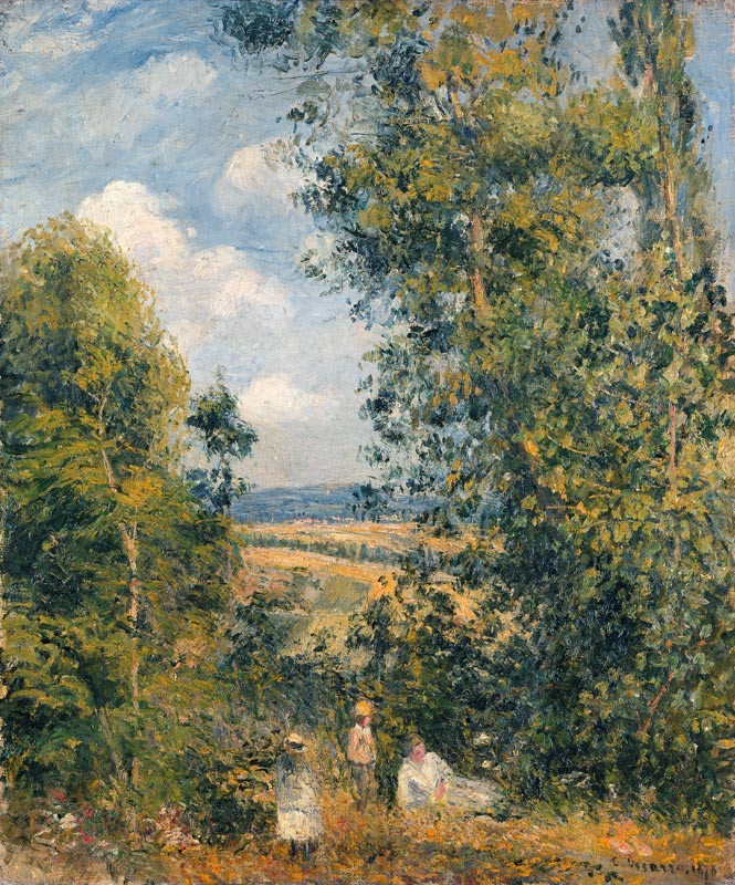 A Rest in the Meadow van Camille Pissarro