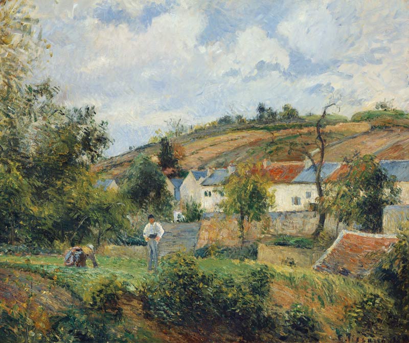 Pissarro / Village near Pontoise / 1873 van Camille Pissarro
