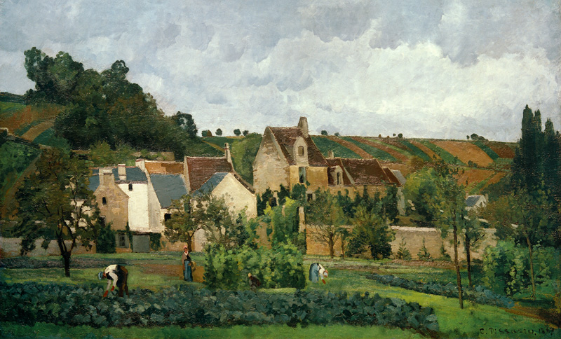 L´Hermitage bei Pontoise van Camille Pissarro