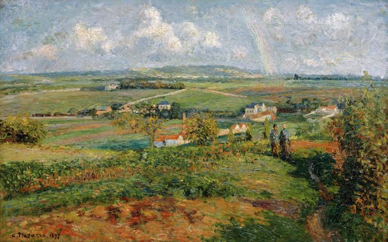 Pissarro / Rainbow, Pontoise / 1877 van Camille Pissarro