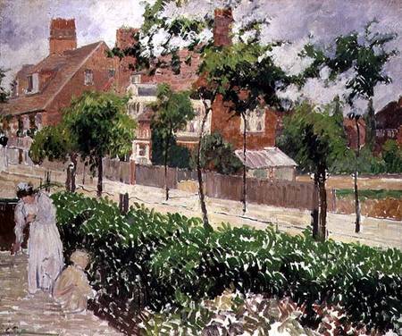 Bedford Park, Bath Road, London van Camille Pissarro
