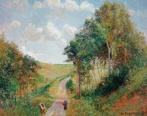 Pissarro / Landscape in Berneval / 1900 van Camille Pissarro