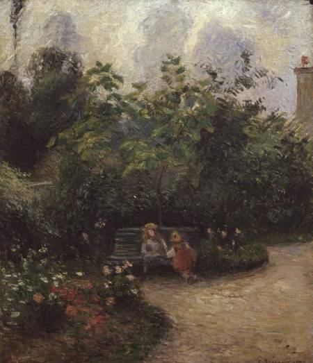 A Corner of the Garden at the Hermitage, Pontoise van Camille Pissarro