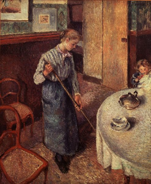 C.Pissarro / The Maid / 1882 van Camille Pissarro